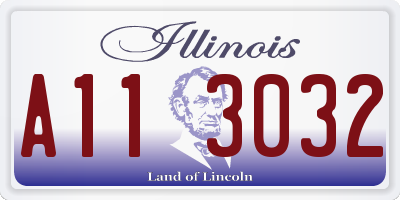 IL license plate A113032