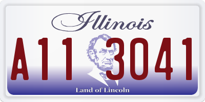 IL license plate A113041