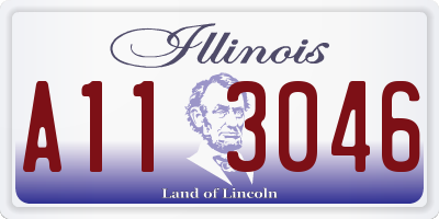 IL license plate A113046