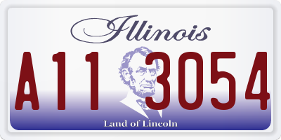 IL license plate A113054