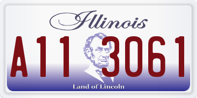 IL license plate A113061