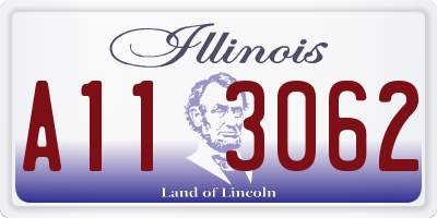 IL license plate A113062