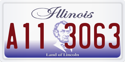 IL license plate A113063