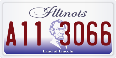 IL license plate A113066