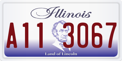 IL license plate A113067