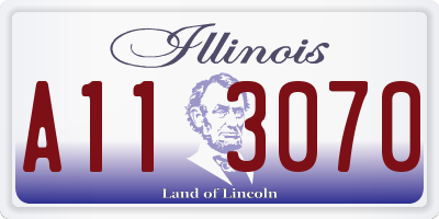 IL license plate A113070