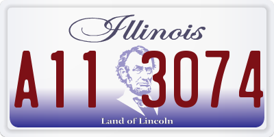 IL license plate A113074