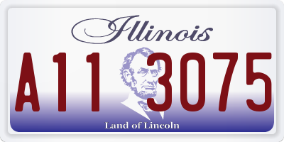 IL license plate A113075