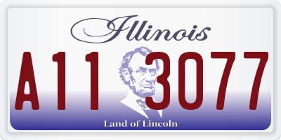 IL license plate A113077