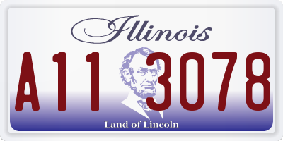 IL license plate A113078