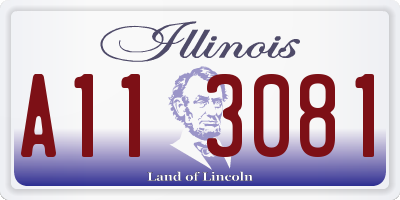 IL license plate A113081