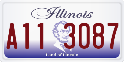 IL license plate A113087