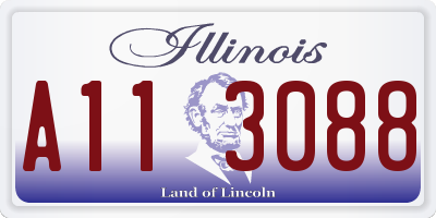 IL license plate A113088