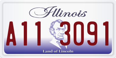 IL license plate A113091