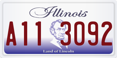 IL license plate A113092