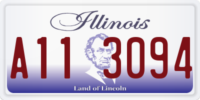 IL license plate A113094