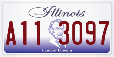 IL license plate A113097