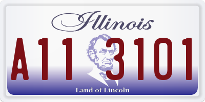 IL license plate A113101