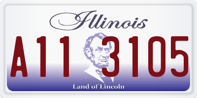 IL license plate A113105