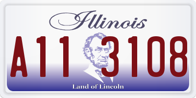 IL license plate A113108