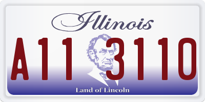 IL license plate A113110