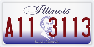 IL license plate A113113