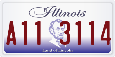 IL license plate A113114