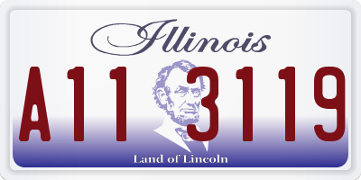 IL license plate A113119