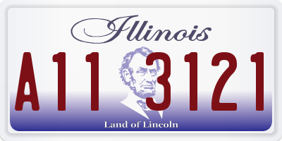 IL license plate A113121
