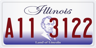 IL license plate A113122