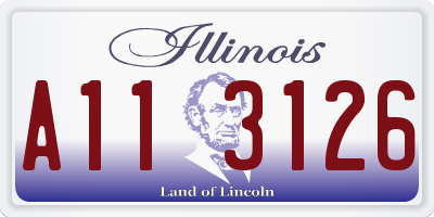 IL license plate A113126