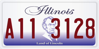 IL license plate A113128