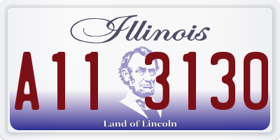 IL license plate A113130