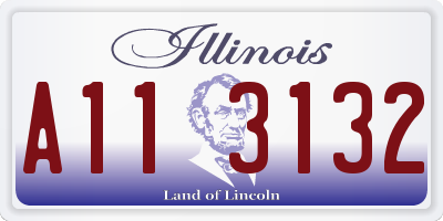 IL license plate A113132