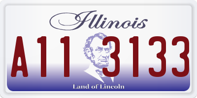 IL license plate A113133