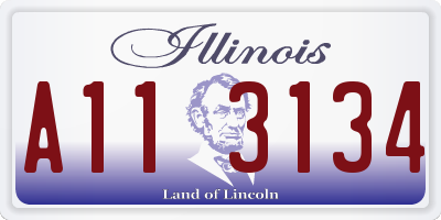 IL license plate A113134