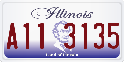 IL license plate A113135