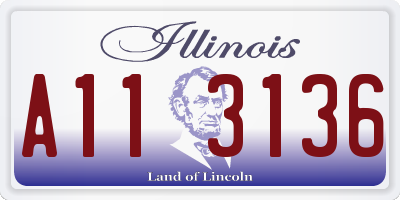 IL license plate A113136