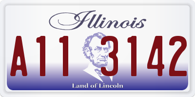 IL license plate A113142