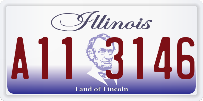 IL license plate A113146