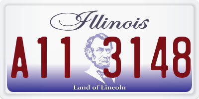 IL license plate A113148