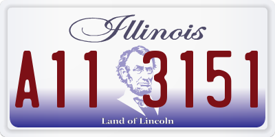 IL license plate A113151