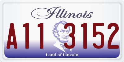 IL license plate A113152