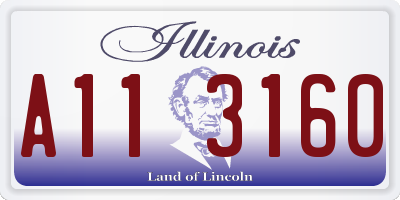 IL license plate A113160