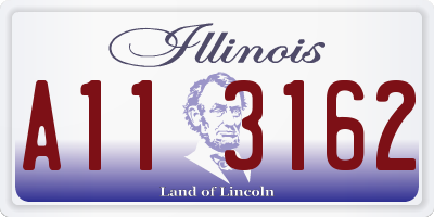 IL license plate A113162