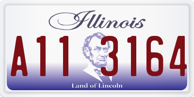 IL license plate A113164