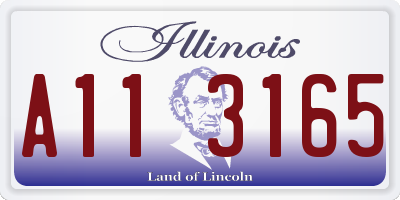 IL license plate A113165