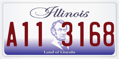 IL license plate A113168