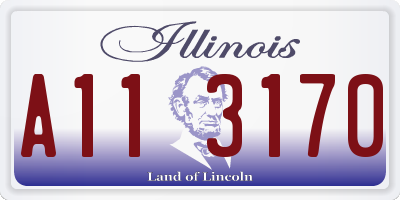 IL license plate A113170