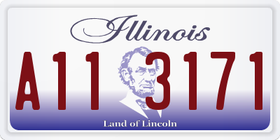 IL license plate A113171